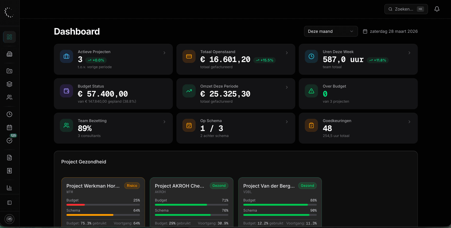 TIMELINE PROJECT MANAGER screenshot